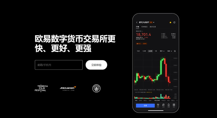 OK交易平台APP在iPhone上的专业交易界面展示